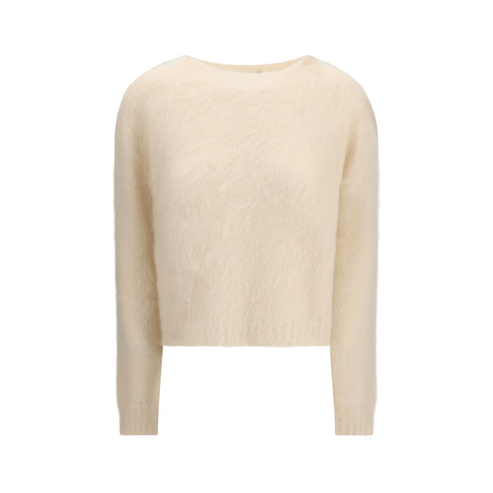 Max Mara Aceto Sweater in Beige Polyamide