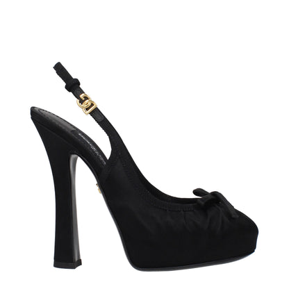 Dolce & Gabbana Black Satin Pumps