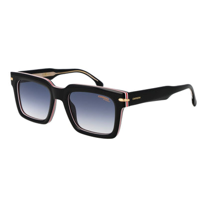 Carrera Unisex Sunglasses – Black Full-Rim Frame, Blue Gradient Lenses