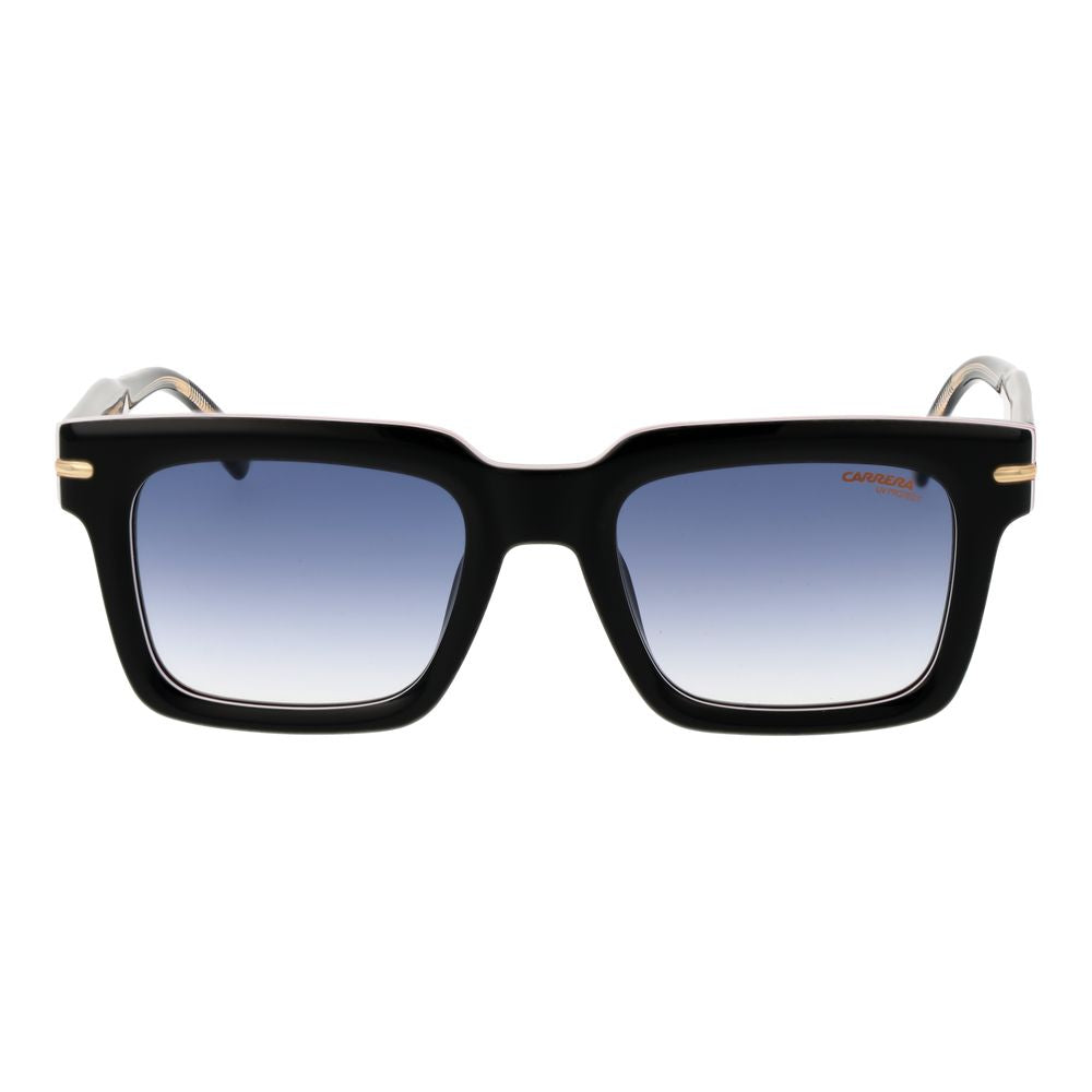 Carrera Unisex Sunglasses – Black Full-Rim Frame, Blue Gradient Lenses