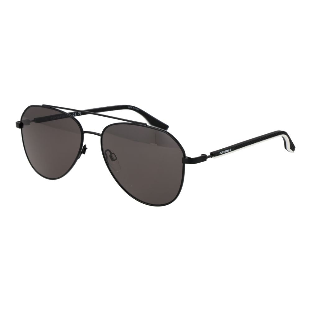 Converse Unisex Sunglasses – Black Aviator Frame, Grey Lenses