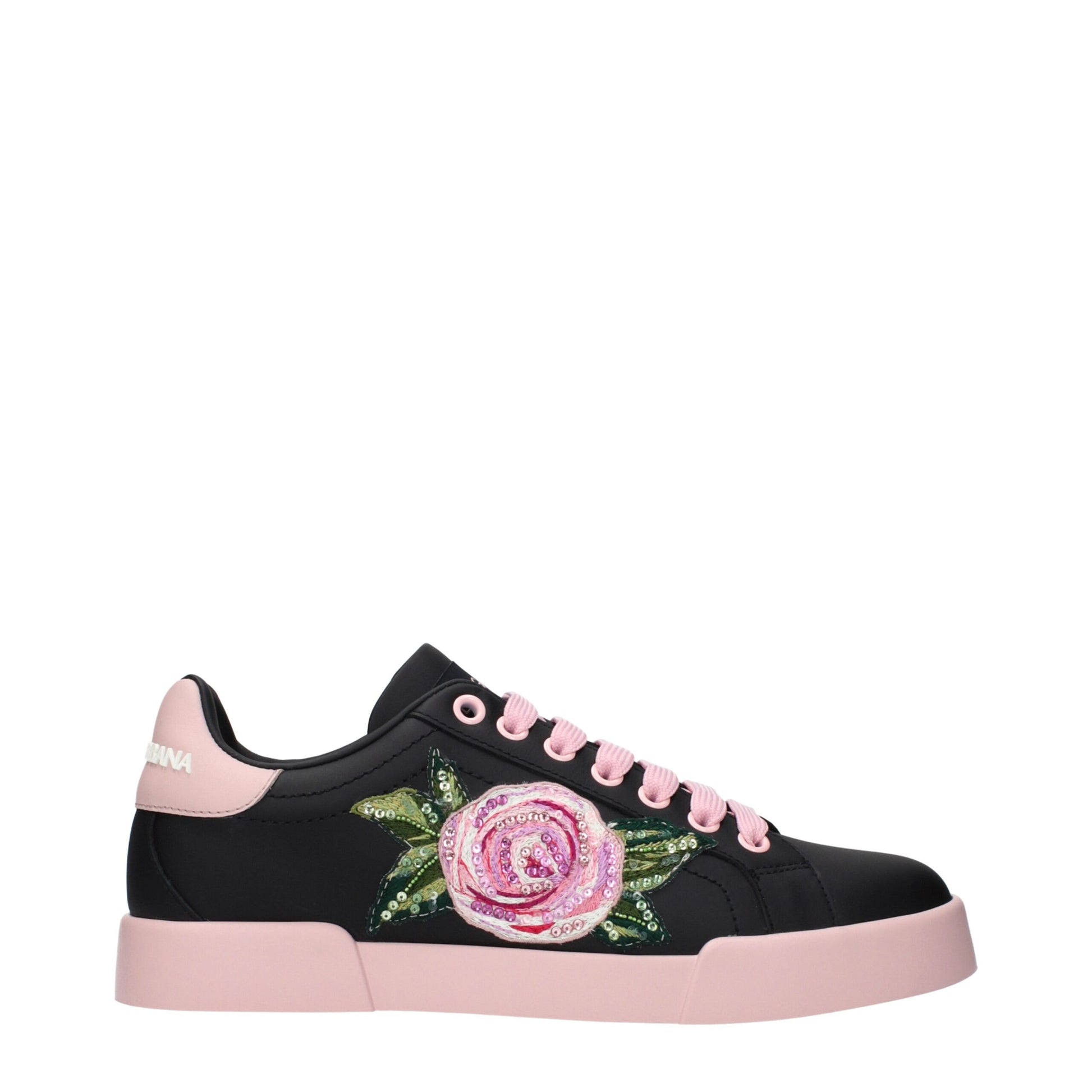 Dolce & Gabbana Black Leather Sneakers: A Statement of Style