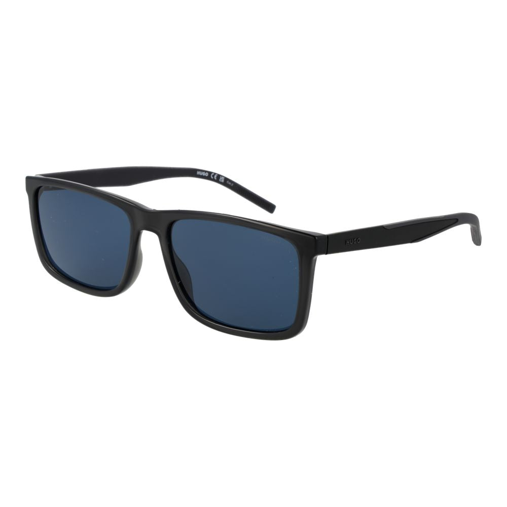 Hugo Boss Men’s Sunglasses – Grey Rectangle Frame, Blue Lenses