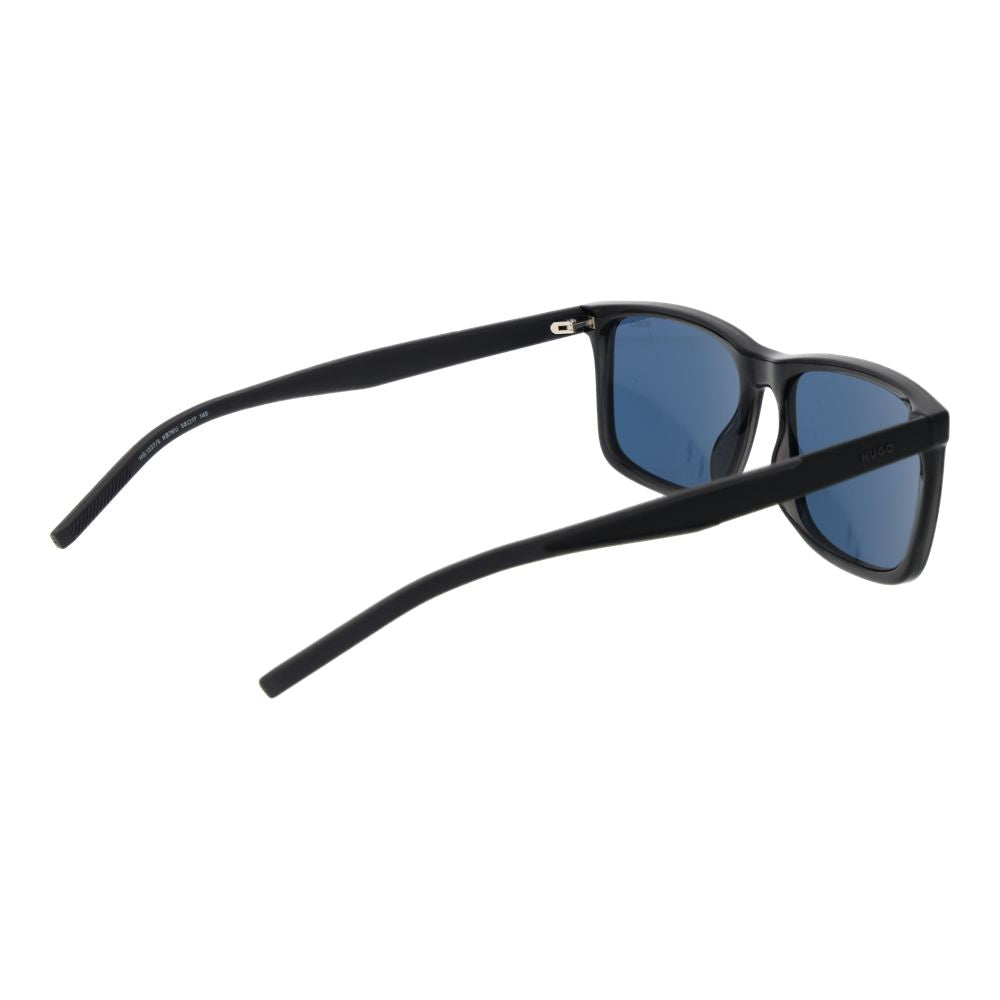 Hugo Boss Men’s Sunglasses – Grey Rectangle Frame, Blue Lenses