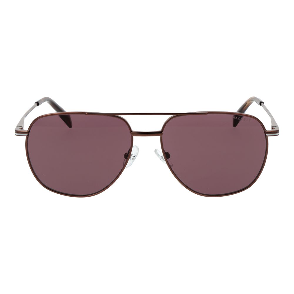 Hackett Brown Metal Sunglasses for Men