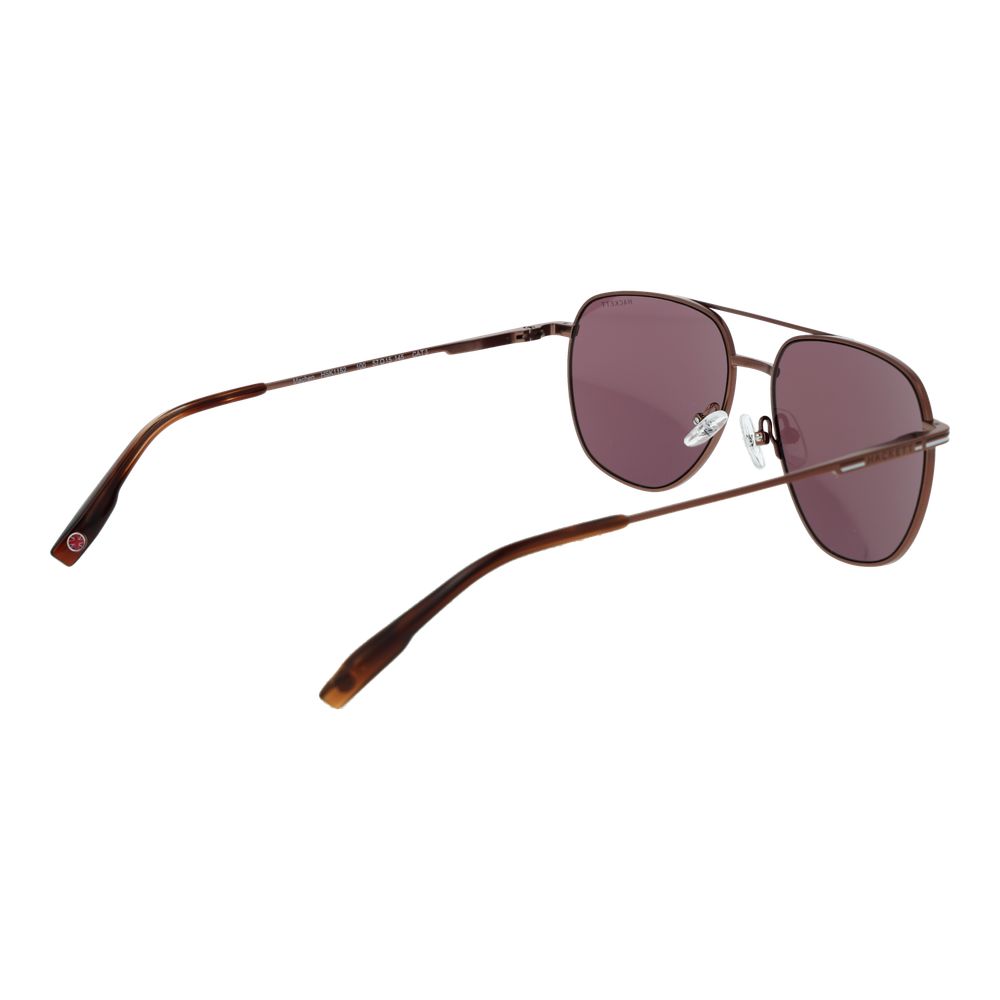 Hackett Brown Metal Sunglasses for Men