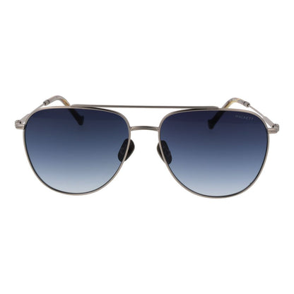 Hackett Men’s Sunglasses – Silver Metal Frame, Blue Mirrored Lenses