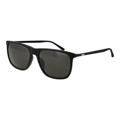 Fila Men’s Sunglasses – Black Square Frame, Grey Polarized Lenses