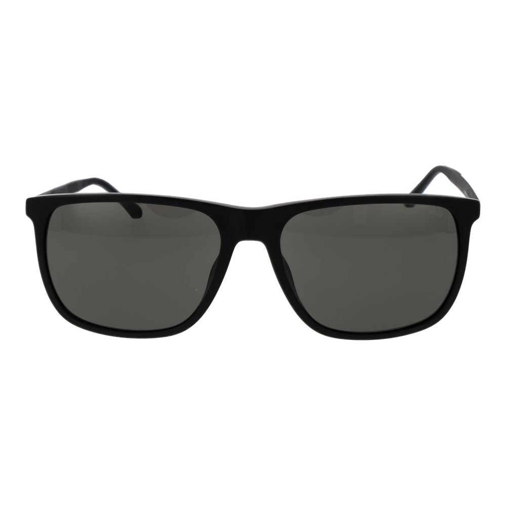 Fila Men’s Sunglasses – Black Square Frame, Grey Polarized Lenses