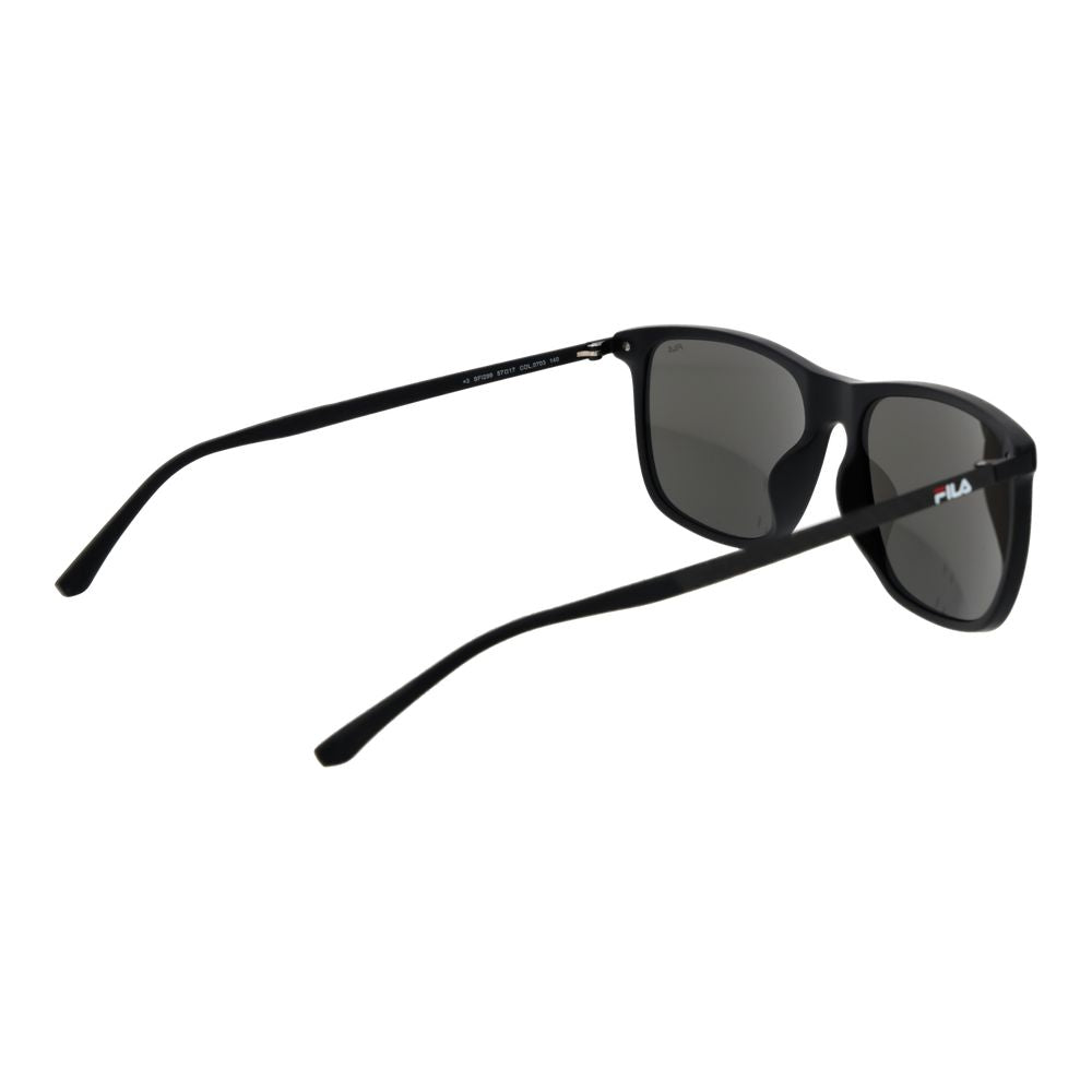 Fila Men’s Sunglasses – Black Square Frame, Grey Polarized Lenses