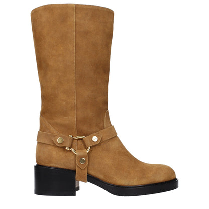 Chloé Brown Leather Ankle Boots - Effortless Elegance