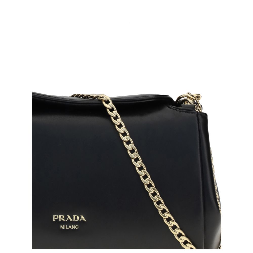 Prada Black Lamb Ovis Aries Shoulder Bag