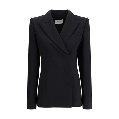 Max Mara Black Fleece Wool Coat