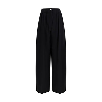 Max Mara Black Fleece Wool Casual Pants