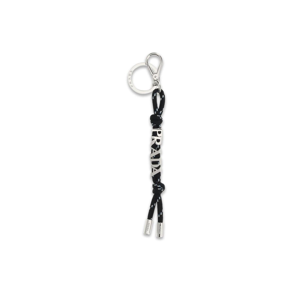 Prada Black Recycled Polyamide Speedrock Keychain