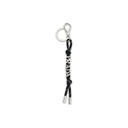Prada Black Recycled Polyamide Speedrock Keychain