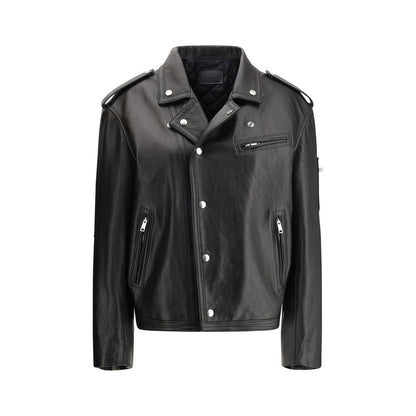 Prada Black Leather Biker Jacket