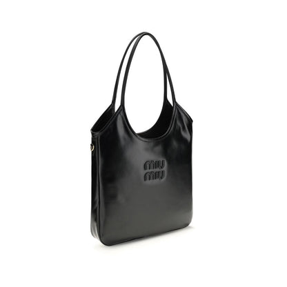 Miu Miu Black Calf Leather Bos Taurus Shoulder Bag