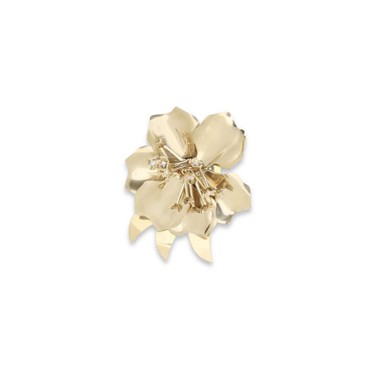 Miu Miu Gold Metal Keychain with Crystals