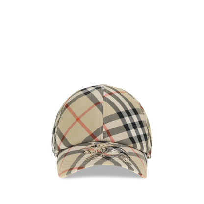 Burberry Check Baseball Hat - Beige Cotton Cap