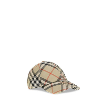 Burberry Check Baseball Hat - Beige Cotton Cap