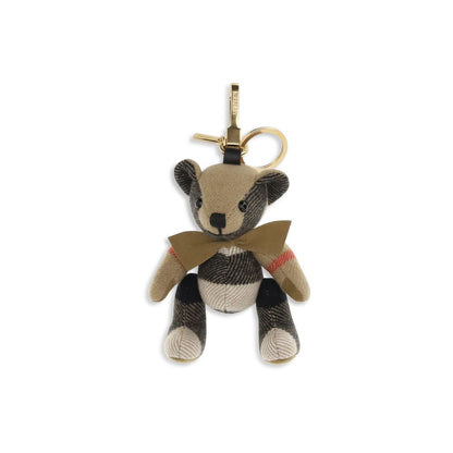 Burberry Beige Cashmere Thomas Bear Charm Keychain