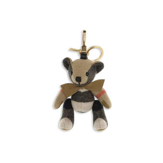 Burberry Beige Cashmere Thomas Bear Charm Keychain