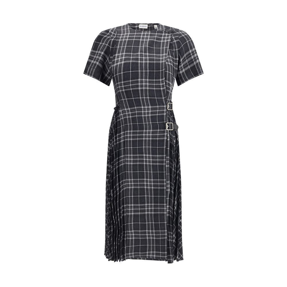 Burberry Check Wool Blend Kilt Dress