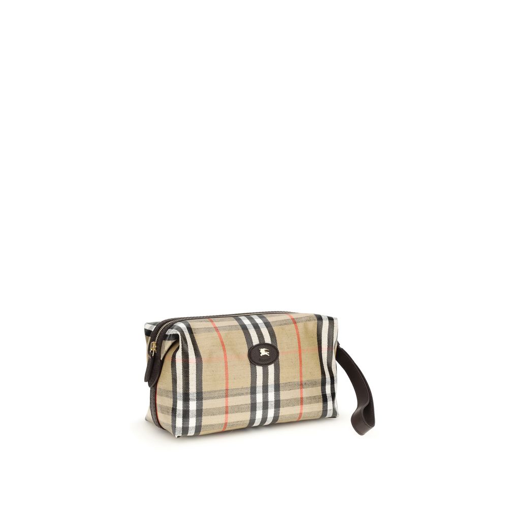 Burberry Beige Cotton Wallet - The Highlands Beauty Bag