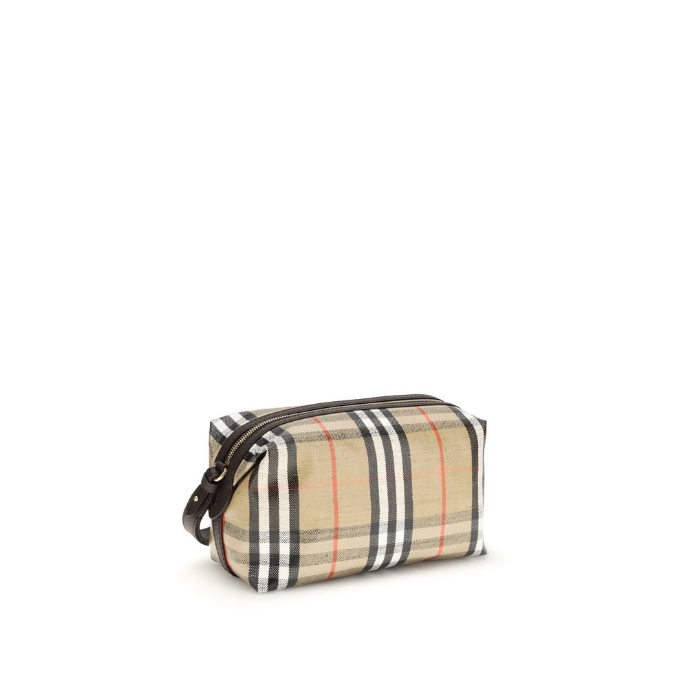 Burberry Beige Cotton Wallet - The Highlands Beauty Bag