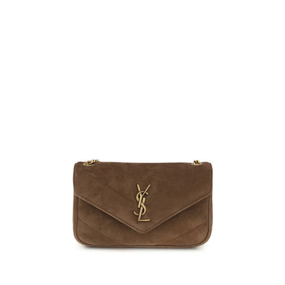 Saint Laurent Brown Leather Shoulder Bag - LouLou Mini Suede