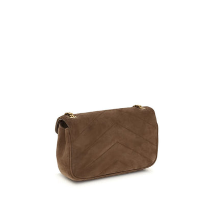 Saint Laurent Brown Leather Shoulder Bag - LouLou Mini Suede