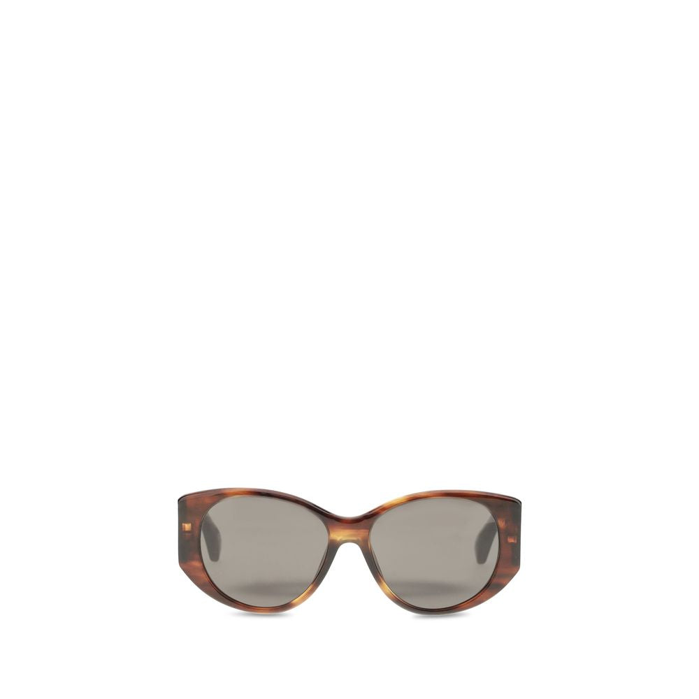 Balenciaga Women’s Sunglasses – Brown Oval Frame, Metal Logo