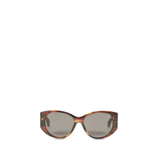 Balenciaga Women’s Sunglasses – Brown Oval Frame, Metal Logo
