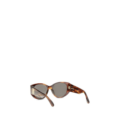 Balenciaga Women’s Sunglasses – Brown Oval Frame, Metal Logo