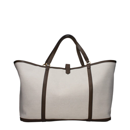 Tom Ford Buckley East West Canvas Tote Bag in Beige
