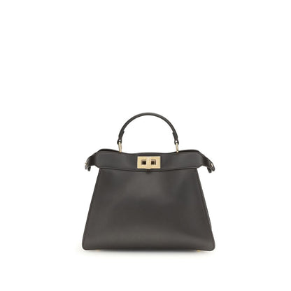 Fendi Brown Calf Leather Bos Taurus Handbag - Peekaboo ISeeU Small