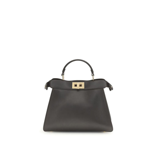 Fendi Brown Calf Leather Bos Taurus Handbag - Peekaboo ISeeU Small