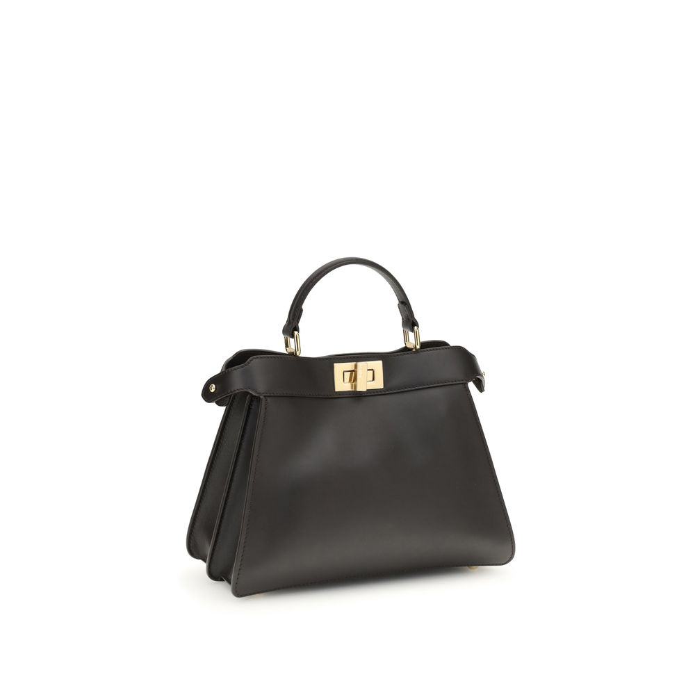 Fendi Brown Calf Leather Bos Taurus Handbag - Peekaboo ISeeU Small