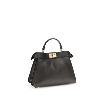 Fendi Brown Calf Leather Bos Taurus Handbag - Peekaboo ISeeU Small