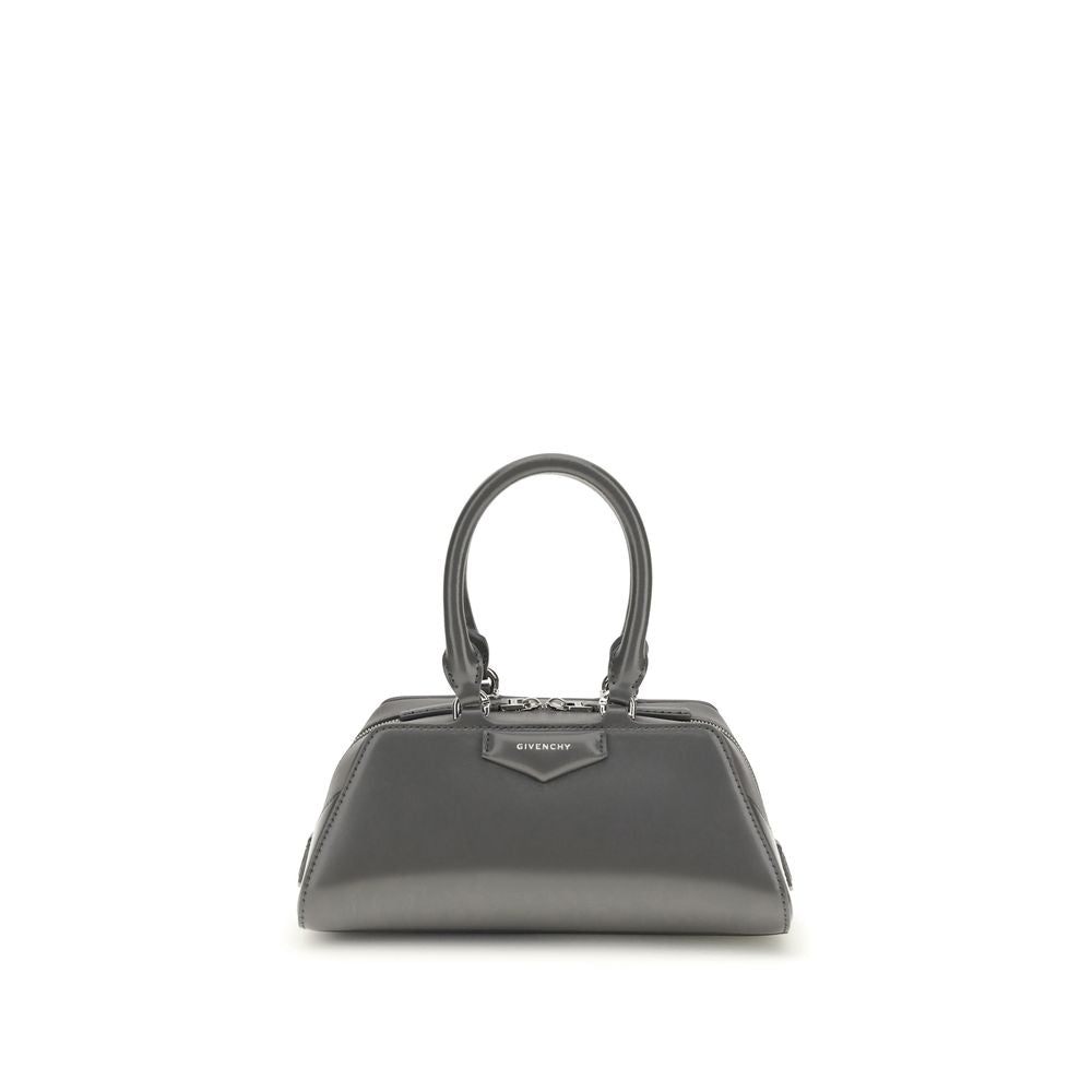 Givenchy Gray Calf Leather Bos Taurus Antigona East-West Mini Handbag