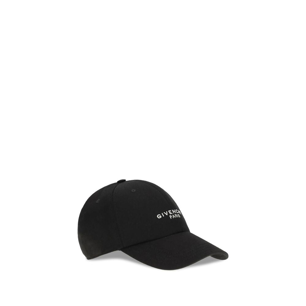 Givenchy Black Cotton Cap - Logo Baseball Hat