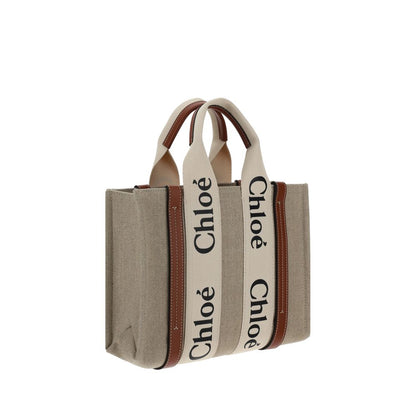 Chloé Brown Linen Handbag - Effortless Elegance Redefined