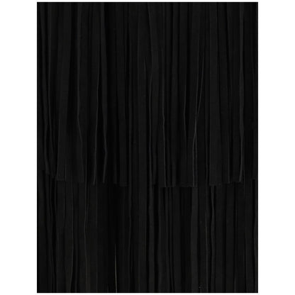 Dolce & Gabbana Black Silk Long Skirt