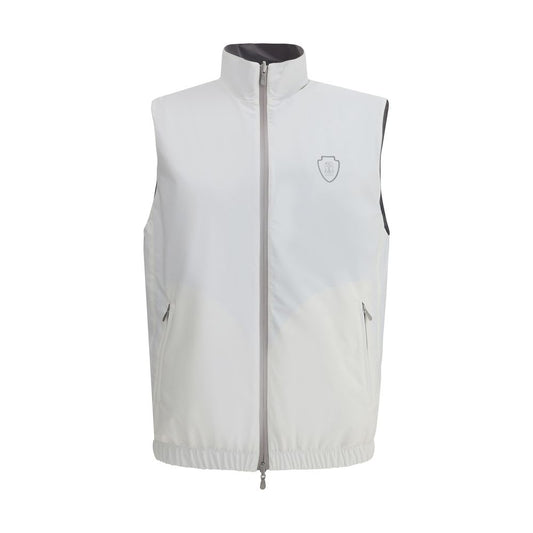 Brunello Cucinelli White Polyamide Sleeveless Jacket