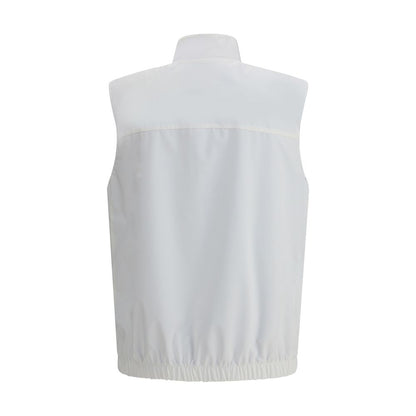 Brunello Cucinelli White Polyamide Sleeveless Jacket