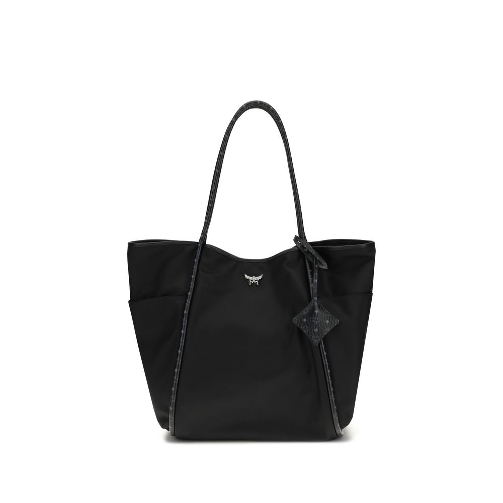MCM Black Fabric Shoulder Bag - Aeren Tote