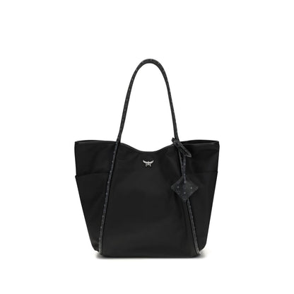 MCM Black Fabric Shoulder Bag - Aeren Tote
