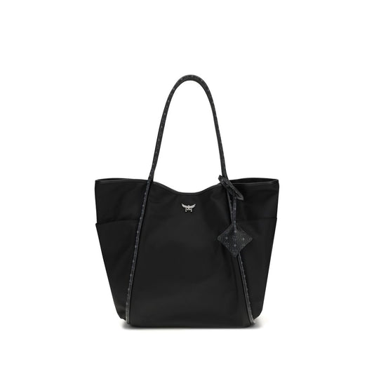 MCM Black Fabric Shoulder Bag - Aeren Tote
