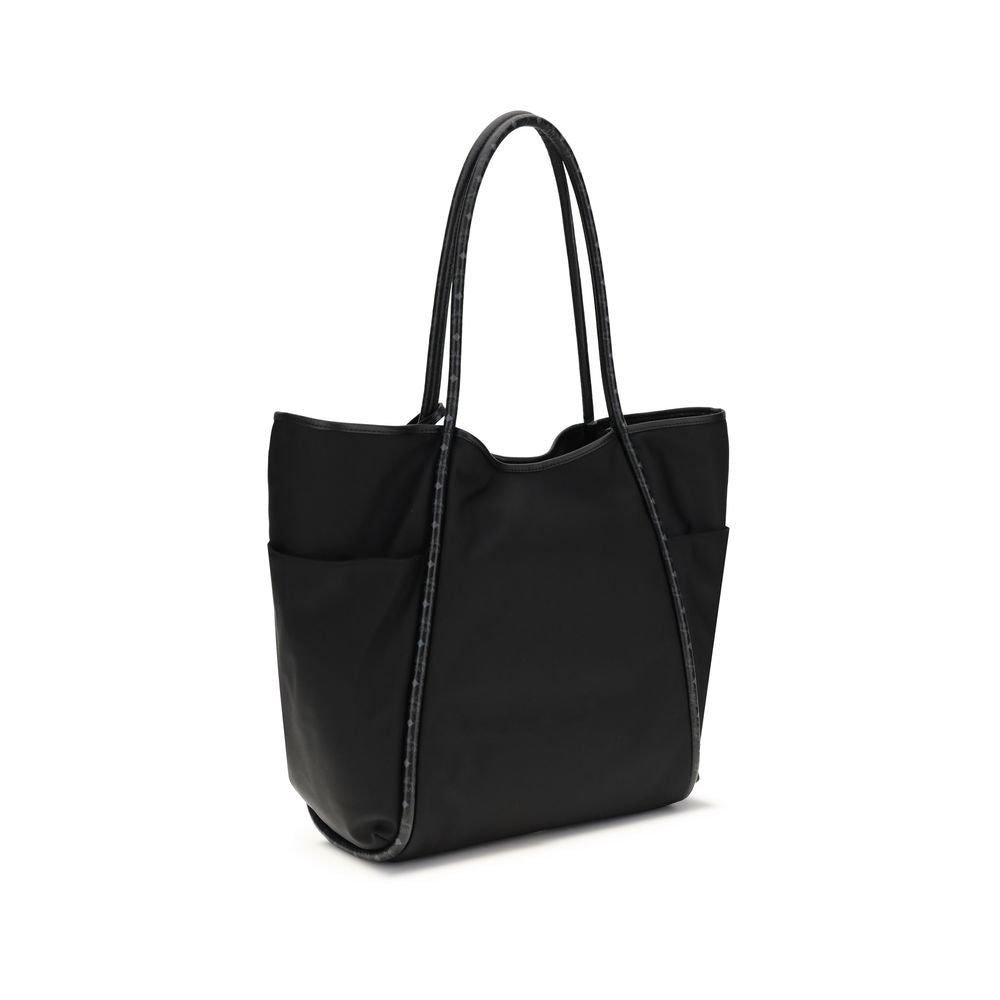 MCM Black Fabric Shoulder Bag - Aeren Tote